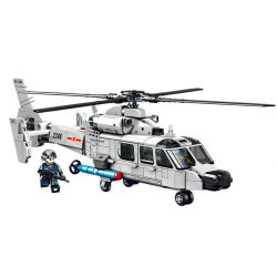 SEMBO 202246 VINH QUANG CỦA NƯỚC MẠNH TRỰC THĂNG HOẠT ĐỘNG TRÊN TÀU SÂN BAY Z-9 bộ đồ chơi xếp lắp ráp ghép mô hình Military Army Quân Sự Bộ Đội 449 khối