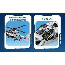 SEMBO 202246 VINH QUANG CỦA NƯỚC MẠNH TRỰC THĂNG HOẠT ĐỘNG TRÊN TÀU SÂN BAY Z-9 bộ đồ chơi xếp lắp ráp ghép mô hình Military Army Quân Sự Bộ Đội 449 khối