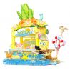 SEMBO 612219 SPONGEBOB SQUAREPANTS CẢNH ĐƯỜNG PHỐ ĐẦY MÀU SẮC CỬA HÀNG LƯỚT SÓNG bộ đồ chơi xếp lắp ráp ghép mô hình Movie & Game SPONGEBOB ISLAND SURF SHOP Phim Và Trò Chơi 519 khối