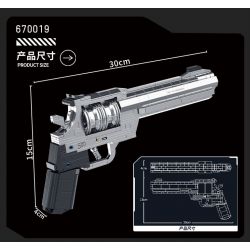 PanlosBrick 670019 Panlos Brick 670019 SÚNG LỤC Ổ QUAY M500 bộ đồ chơi xếp lắp ráp ghép mô hình Military Army Quân Sự Bộ Đội 428 khối