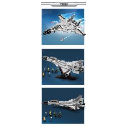 LE YI 82006 MÁY BAY CHIẾN ĐẤU J-15 bộ đồ chơi xếp lắp ráp ghép mô hình Military Army J-15 FIGHTER AIRCRAFT Quân Sự Bộ Đội 1252 khối