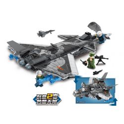 LE YI 81016 TIÊM KÍCH J-20 bộ đồ chơi xếp lắp ráp ghép mô hình Military Army J-20 FIGHTER AIRCRAFT Quân Sự Bộ Đội 618 khối