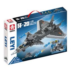 LE YI 81016 TIÊM KÍCH J-20 bộ đồ chơi xếp lắp ráp ghép mô hình Military Army J-20 FIGHTER AIRCRAFT Quân Sự Bộ Đội 618 khối