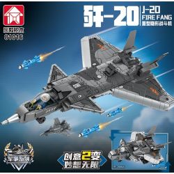 LE YI 81016 TIÊM KÍCH J-20 bộ đồ chơi xếp lắp ráp ghép mô hình Military Army J-20 FIGHTER AIRCRAFT Quân Sự Bộ Đội 618 khối