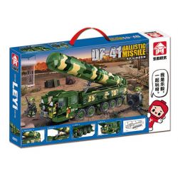 LE YI 88003 XE TÊN LỬA ĐẠN ĐẠO DONGFENG 41 bộ đồ chơi xếp lắp ráp ghép mô hình Military Army DF-41 BALLISTIC MISSILE Quân Sự Bộ Đội 350 khối