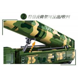 LE YI 88003 XE TÊN LỬA ĐẠN ĐẠO DONGFENG 41 bộ đồ chơi xếp lắp ráp ghép mô hình Military Army DF-41 BALLISTIC MISSILE Quân Sự Bộ Đội 350 khối