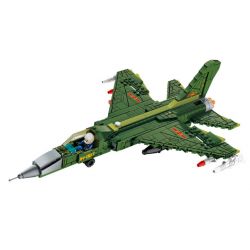 LE YI 81017 MÁY BAY CHIẾN ĐẤU PHẢN LỰC SIÊU THANH HẠNG NHẸ J-7 bộ đồ chơi xếp lắp ráp ghép mô hình Military Army J-20 LIGHT Quân Sự Bộ Đội 686 khối