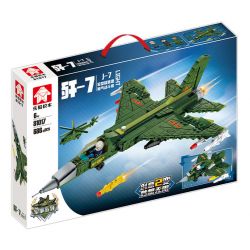 LE YI 81017 MÁY BAY CHIẾN ĐẤU PHẢN LỰC SIÊU THANH HẠNG NHẸ J-7 bộ đồ chơi xếp lắp ráp ghép mô hình Military Army J-20 LIGHT Quân Sự Bộ Đội 686 khối