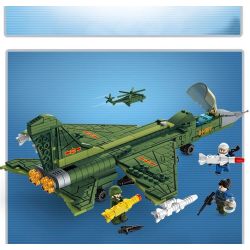 LE YI 81017 MÁY BAY CHIẾN ĐẤU PHẢN LỰC SIÊU THANH HẠNG NHẸ J-7 bộ đồ chơi xếp lắp ráp ghép mô hình Military Army J-20 LIGHT Quân Sự Bộ Đội 686 khối