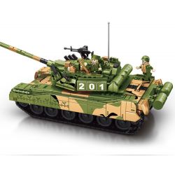 LE YI 66015 XE TĂNG CHIẾN ĐẤU CHỦ LỰC T80U bộ đồ chơi xếp lắp ráp ghép mô hình Military Army T-80U DEFENCE FOR PEACE Quân Sự Bộ Đội 1356 khối