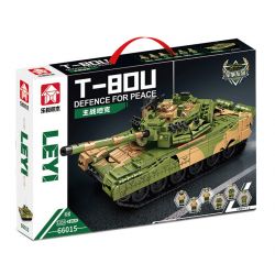 LE YI 66015 XE TĂNG CHIẾN ĐẤU CHỦ LỰC T80U bộ đồ chơi xếp lắp ráp ghép mô hình Military Army T-80U DEFENCE FOR PEACE Quân Sự Bộ Đội 1356 khối
