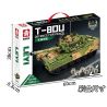 LE YI 66015 XE TĂNG CHIẾN ĐẤU CHỦ LỰC T80U bộ đồ chơi xếp lắp ráp ghép mô hình Military Army T-80U DEFENCE FOR PEACE Quân Sự Bộ Đội 1356 khối