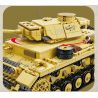 Kazi KY82062 82062 XE TĂNG PANZER III CỦA ĐỨC bộ đồ chơi xếp lắp ráp ghép mô hình Military Army NO.3 GERMAN TANK Quân Sự Bộ Đội 1543 khối