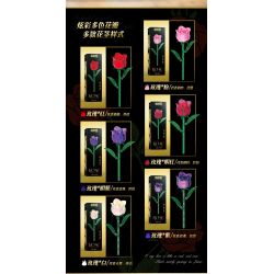 ZHEGAO 957005 HOA HỒNG bộ đồ chơi xếp lắp ráp ghép mô hình Creator Sáng Tạo