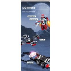 WISE BLOCK AULDEY HA390101 390101 ĐỘI THÁM HIỂM KHÔNG GIAN SÂU bộ đồ chơi xếp lắp ráp ghép mô hình 617 khối