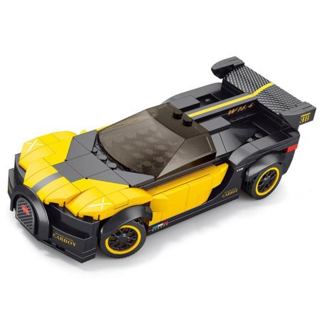 ACHKO 70052 XE ĐIỀU KHIỂN TỪ XA MÀU VÀNG tỷ lệ 1:20 bộ đồ chơi xếp lắp ráp ghép mô hình Racers Đua Tốc Độ 251 khối