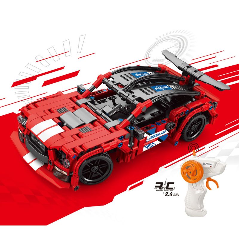 ACHKO 70018 CÔNG NGHỆ ĐIỀU KHIỂN TỪ XA XE MUSTANG ĐỎ tỷ lệ 1:16 bộ đồ chơi xếp lắp ráp ghép mô hình Technic Kỹ Thuật Công Nghệ Cao Mô Hình Phương Tiện 433 khối