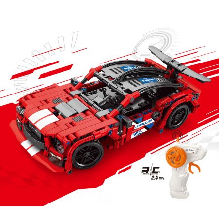 ACHKO 70018 CÔNG NGHỆ ĐIỀU KHIỂN TỪ XA XE MUSTANG ĐỎ tỷ lệ 1:16 bộ đồ chơi xếp lắp ráp ghép mô hình Technic Kỹ Thuật Công Nghệ Cao Mô Hình Phương Tiện 433 khối