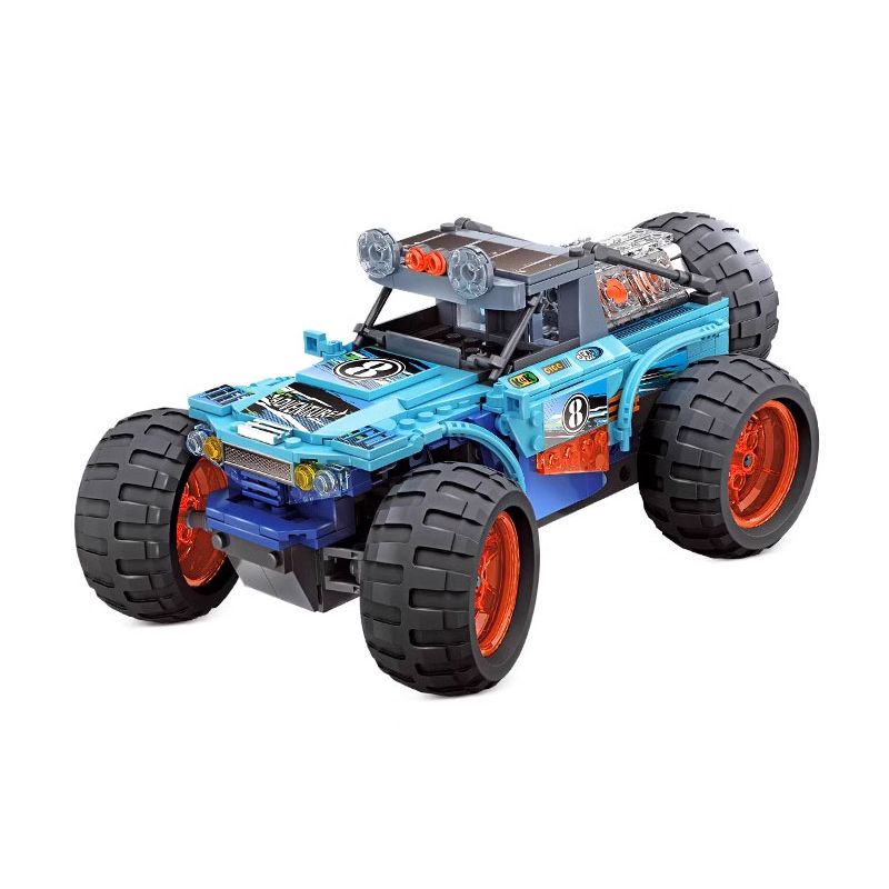 WISE BLOCK AULDEY HA389801 389801 XE ĐỊA HÌNH 2 CẦU ĐIỀU KHIỂN TỪ XA bộ đồ chơi xếp lắp ráp ghép mô hình Racers Đua Tốc Độ 432 khối