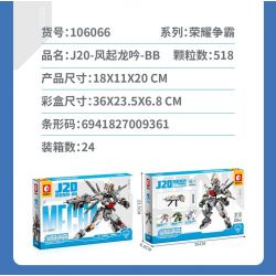 SEMBO 106066 VINH QUANG BÁ CHỦ J20 GIÓ NỔI VÀ RỒNG GẦM BB bộ đồ chơi xếp lắp ráp ghép mô hình 518 khối
