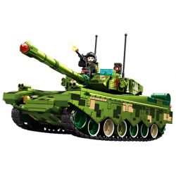 SEMBO 203167 LÍNH TRUNG QUỐC XE TĂNG CHIẾN ĐẤU CHỦ LỰC ZTZ-99A bộ đồ chơi xếp lắp ráp ghép mô hình Military Army Quân Sự Bộ Đội 627 khối