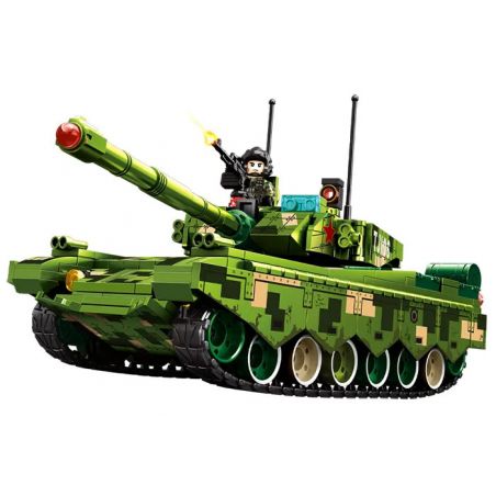 SEMBO 203167 LÍNH TRUNG QUỐC XE TĂNG CHIẾN ĐẤU CHỦ LỰC ZTZ-99A bộ đồ chơi xếp lắp ráp ghép mô hình Military Army Quân Sự Bộ Đội 627 khối