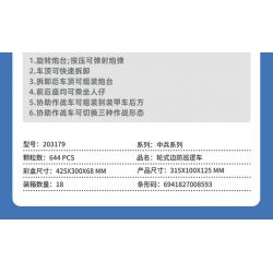 SEMBO 203179 XE TUẦN TRA BIÊN GIỚI CÓ BÁNH bộ đồ chơi xếp lắp ráp ghép mô hình Military Army Quân Sự Bộ Đội 644 khối