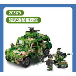 SEMBO 203179 XE TUẦN TRA BIÊN GIỚI CÓ BÁNH bộ đồ chơi xếp lắp ráp ghép mô hình Military Army Quân Sự Bộ Đội 644 khối