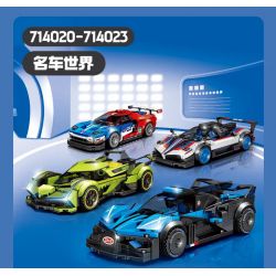 SEMBO 714020 THẾ GIỚI Ô TÔ XANH bộ đồ chơi xếp lắp ráp ghép mô hình Speed Champions Racing Cars LAMBORGHINI VISION GT Đua Xe Công Thức 231 khối