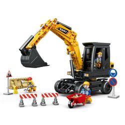 SEMBO 712057 SANY HEAVY INDUSTRY MÁY XÚC BÁNH LỐP bộ đồ chơi xếp lắp ráp ghép mô hình City Thành Phố 496 khối