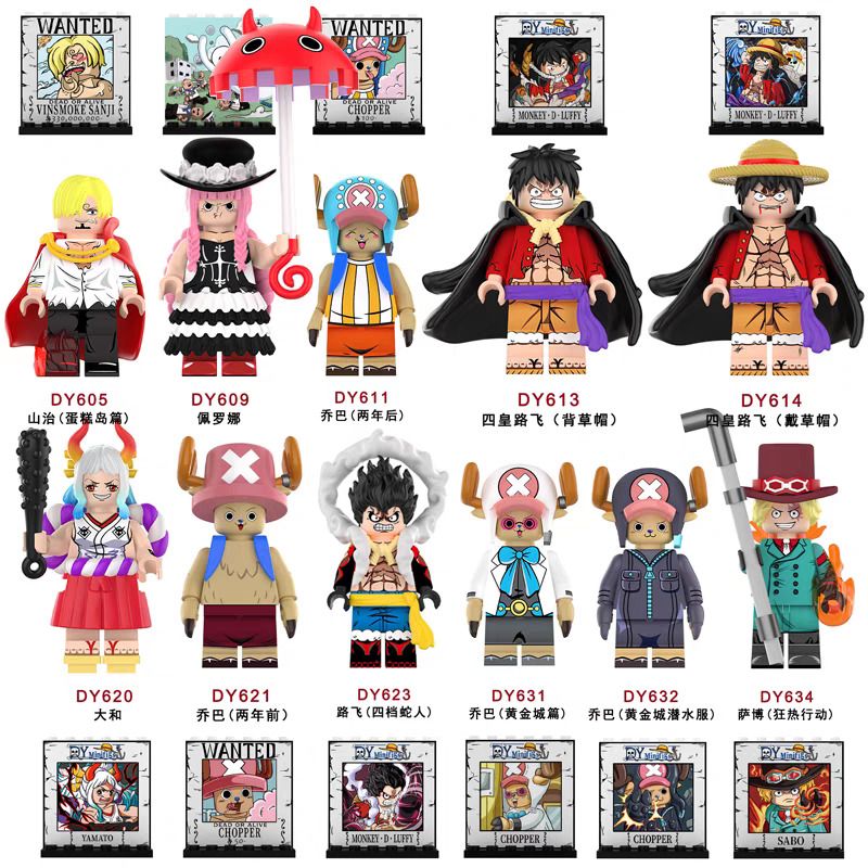 DY_MINIFIGS DY605 DY609 DY611 DY613 DY614 DY620 DY621 DY623 DY631 DY632 DY634 NHÂN VẬT NHỎ ONE PIECE 11 LOẠI bộ đồ chơi xếp lắp ráp ghép mô hình Movie & Game Phim Và Trò Chơi