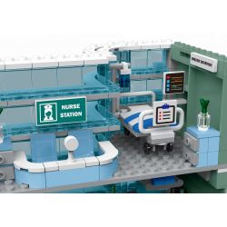 MorkModel 20121 Mork Model 20121 BỆNH VIỆN THÀNH PHỐ bộ đồ chơi xếp lắp ráp ghép mô hình Creator CITIES HOSPITAL Sáng Tạo 1350 khối