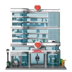MorkModel 20121 Mork Model 20121 BỆNH VIỆN THÀNH PHỐ bộ đồ chơi xếp lắp ráp ghép mô hình Creator CITIES HOSPITAL Sáng Tạo 1350 khối