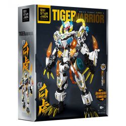 STAR AMOUNT 61002 CHIẾN BINH HỔ TRẮNG CON THÚ THẦN THOẠI MECHA bộ đồ chơi xếp lắp ráp ghép mô hình TIGER WARRIOR 455 khối