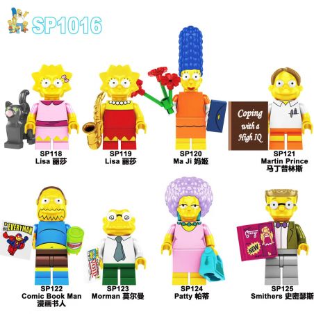 NONE SP1016 1016 SP118 SP119 SP120 SP121 SP122 SP123 SP124 SP125 THE SIMPSONS CÓ 8 LOẠI NHÂN VẬT NHỎ bộ đồ chơi xếp lắp ráp ghép mô hình Movie & Game Phim Và Trò Chơi
