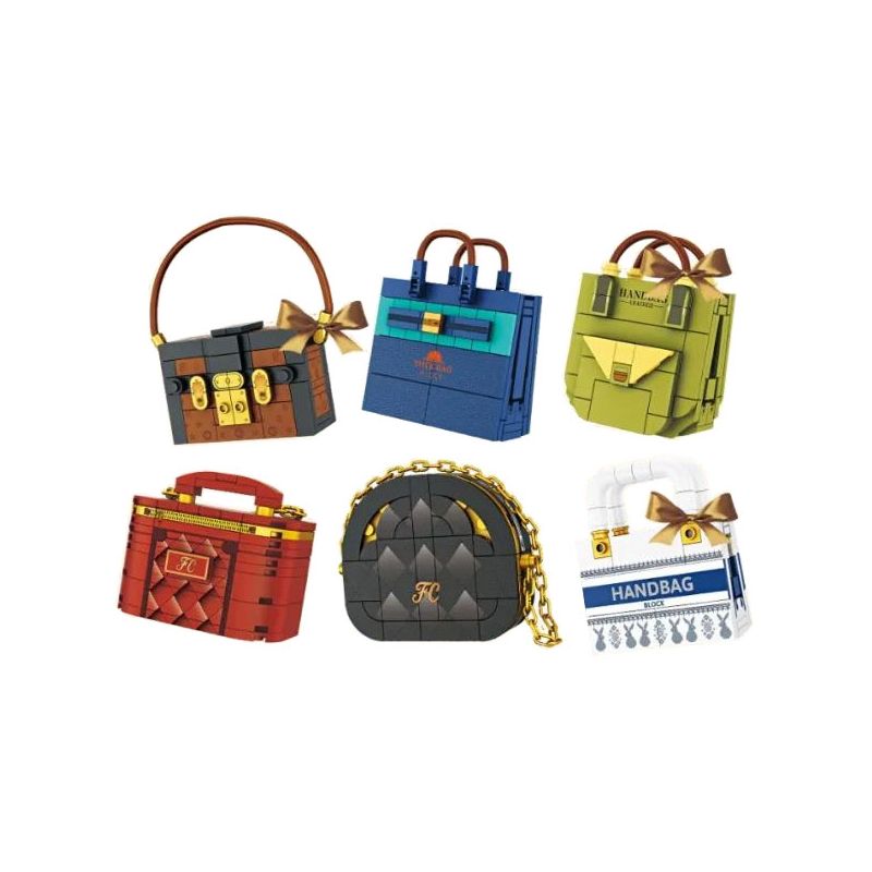 FORANGE FC8296 8296 JMBRICKLAYER 20144 TÚI XÁCH THỜI TRANG 2.0 6 KIỂU bộ đồ chơi xếp lắp ráp ghép mô hình 736 khối