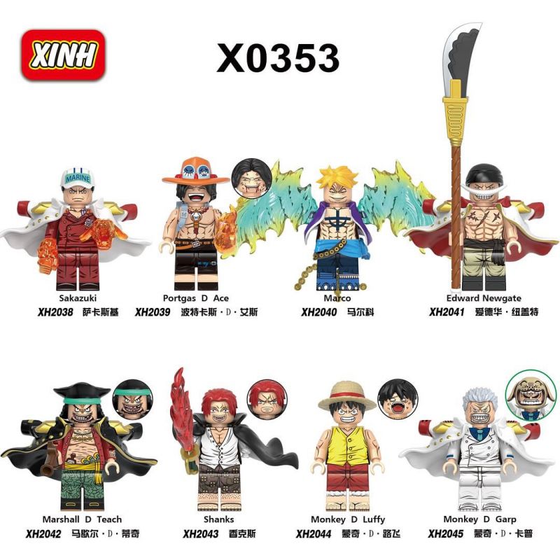 XINH X0353 0353 2038 2039 2040 2041 2042 2043 2044 2045 NHÂN VẬT NHỎ ONE PIECE 8 LOẠI bộ đồ chơi xếp lắp ráp ghép mô hình Movie & Game Phim Và Trò Chơi