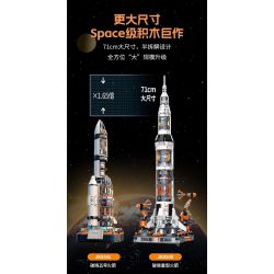 JAKI JK8509 8509 MÔ HÌNH LỚN CẤP ĐỘ BỘ SƯU TẬP TÊN LỬA HẠNG NẶNG DAWN bộ đồ chơi xếp lắp ráp ghép mô hình Creator HEAVY ROCKET Sáng Tạo