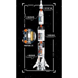 JAKI JK8509 8509 MÔ HÌNH LỚN CẤP ĐỘ BỘ SƯU TẬP TÊN LỬA HẠNG NẶNG DAWN bộ đồ chơi xếp lắp ráp ghép mô hình Creator HEAVY ROCKET Sáng Tạo