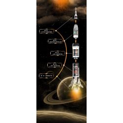 JAKI JK8509 8509 MÔ HÌNH LỚN CẤP ĐỘ BỘ SƯU TẬP TÊN LỬA HẠNG NẶNG DAWN bộ đồ chơi xếp lắp ráp ghép mô hình Creator HEAVY ROCKET Sáng Tạo