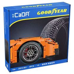 CADA DOUBLEE D013-001 013-001 BỘ LỐP GOODYEAR 1:8 tỷ lệ 1:8 bộ đồ chơi xếp lắp ráp ghép mô hình Technic Kỹ Thuật Công Nghệ Cao Mô Hình Phương Tiện 4 khối