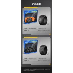 CADA DOUBLEE D013-001 013-001 BỘ LỐP GOODYEAR 1:8 tỷ lệ 1:8 bộ đồ chơi xếp lắp ráp ghép mô hình Technic Kỹ Thuật Công Nghệ Cao Mô Hình Phương Tiện 4 khối