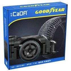 CADA DOUBLEE D014-001 014-001 BỘ LỐP GOODYEAR 1:10 tỷ lệ 1:10 bộ đồ chơi xếp lắp ráp ghép mô hình Technic Kỹ Thuật Công Nghệ Cao Mô Hình Phương Tiện 4 khối