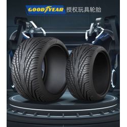 CADA DOUBLEE D014-001 014-001 BỘ LỐP GOODYEAR 1:10 tỷ lệ 1:10 bộ đồ chơi xếp lắp ráp ghép mô hình Technic Kỹ Thuật Công Nghệ Cao Mô Hình Phương Tiện 4 khối