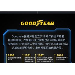CADA DOUBLEE D014-001 014-001 BỘ LỐP GOODYEAR 1:10 tỷ lệ 1:10 bộ đồ chơi xếp lắp ráp ghép mô hình Technic Kỹ Thuật Công Nghệ Cao Mô Hình Phương Tiện 4 khối
