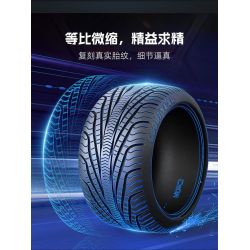 CADA DOUBLEE D014-001 014-001 BỘ LỐP GOODYEAR 1:10 tỷ lệ 1:10 bộ đồ chơi xếp lắp ráp ghép mô hình Technic Kỹ Thuật Công Nghệ Cao Mô Hình Phương Tiện 4 khối