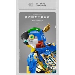TAKUGI T4006 4006 HƠI NƯỚC DA VINCI MACAW bộ đồ chơi xếp lắp ráp ghép mô hình STEAM DAVINCI MACAW