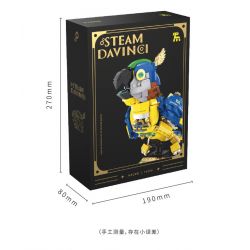 TAKUGI T4006 4006 HƠI NƯỚC DA VINCI MACAW bộ đồ chơi xếp lắp ráp ghép mô hình STEAM DAVINCI MACAW