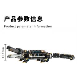 TAKUGI T4007 4007 STEAM DA VINCI CÁ SẤU BỌC THÉP bộ đồ chơi xếp lắp ráp ghép mô hình STEAM DAVINCI ALLIGATOR