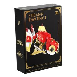 TAKUGI T7004 7004 HƠI NƯỚC DA VINCI CÁ VÀNG LỬA ĐỎ bộ đồ chơi xếp lắp ráp ghép mô hình STEAM DAVINCI RED RYUKIN GOLDFISH